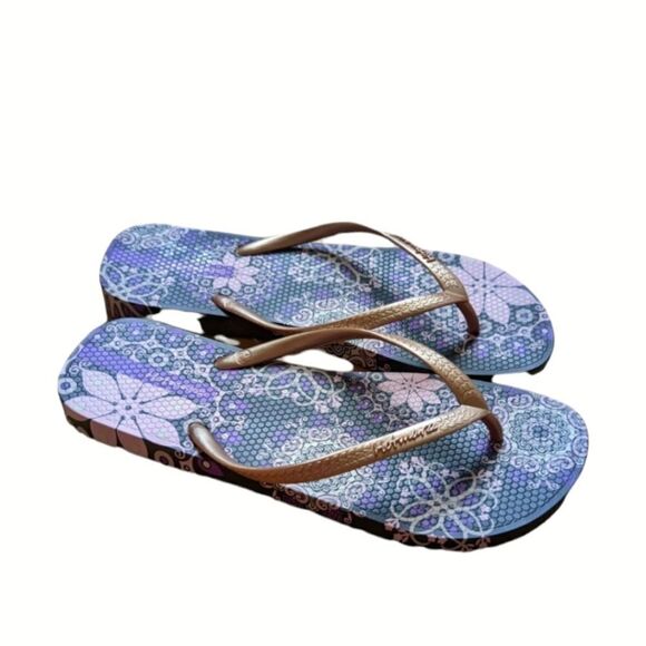 Hotmarzz Women's Flip Flops Bohemia Floral Print flip flops sandals sz 1… - Picture 1 of 10